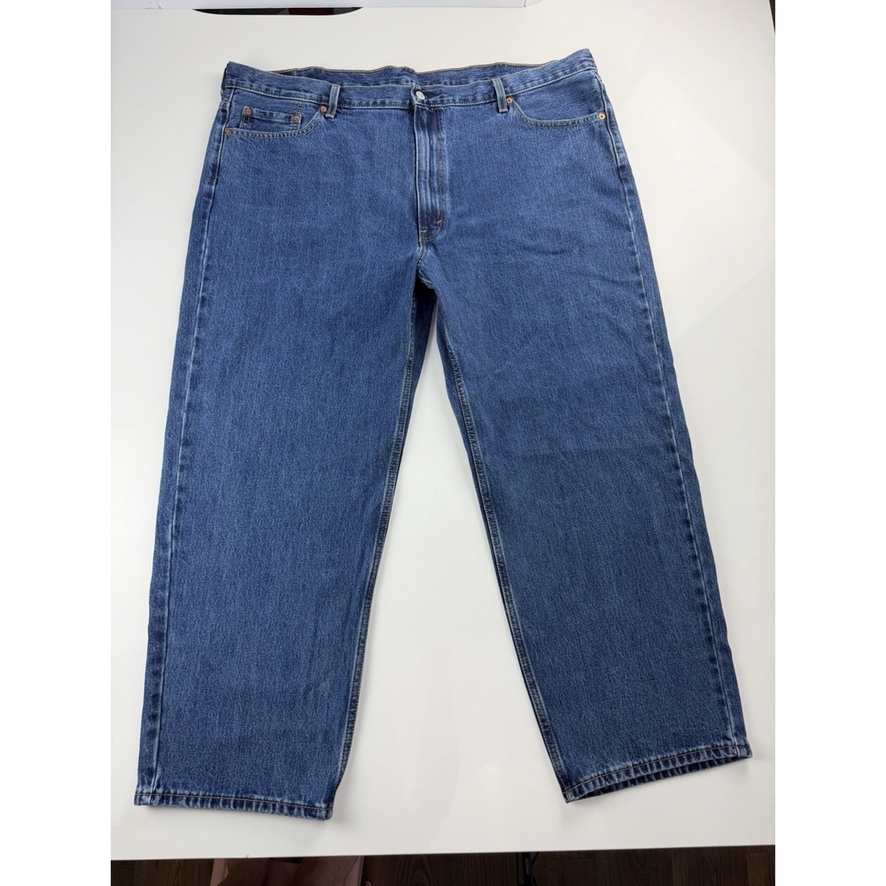 Levi's 550 Relaxed Fit Jeans Mens 48x30 Light Wash Denim Pants Red Tab